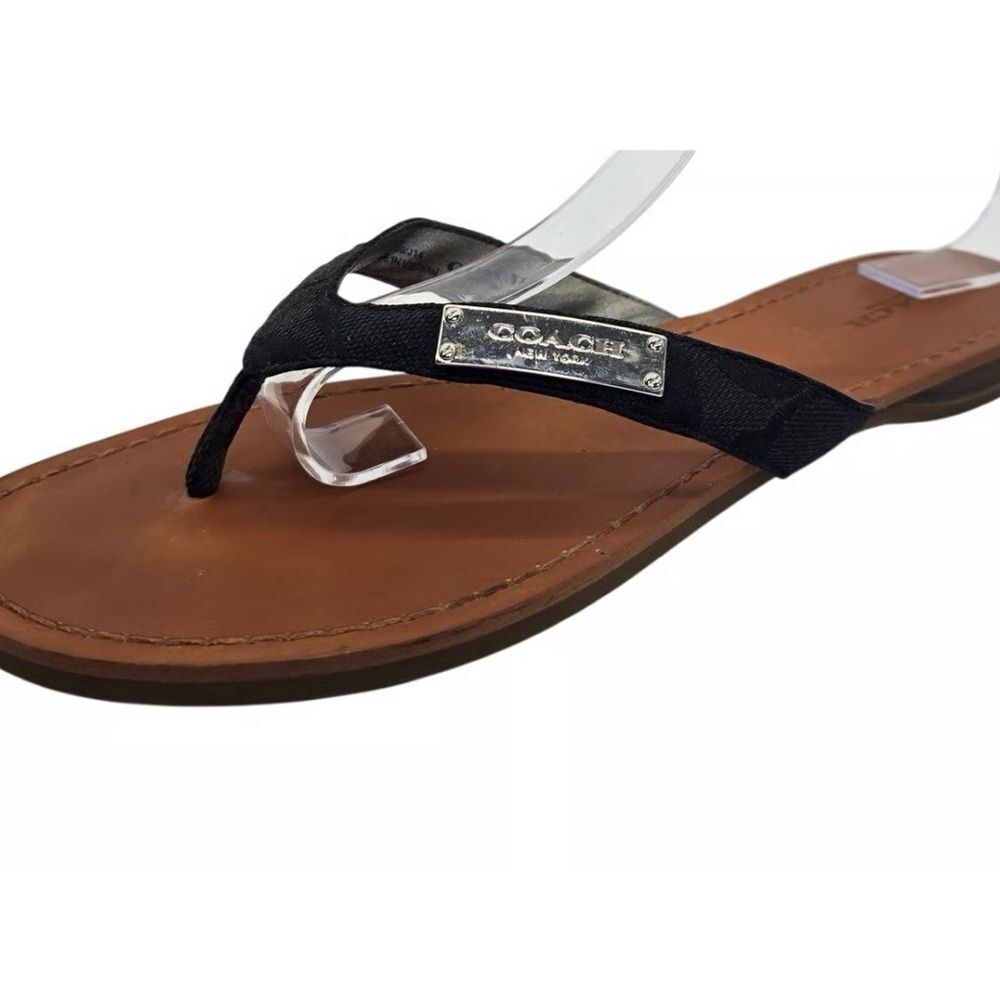 Coach Women's Black and Brown Sandals